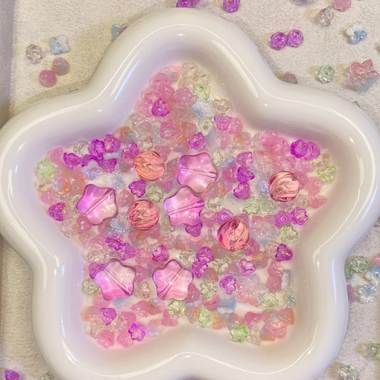 ひろミックス＆つめつめ＆チビ鈴蘭4種類＆桔梗ビーズ＆ソフト紫陽花＆巻き巻きビーズ＆星ビーズ